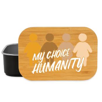 Menschlichkeit Freiheit Liebe Frieden Statement - Lunch Box - Schwarz - Vorne