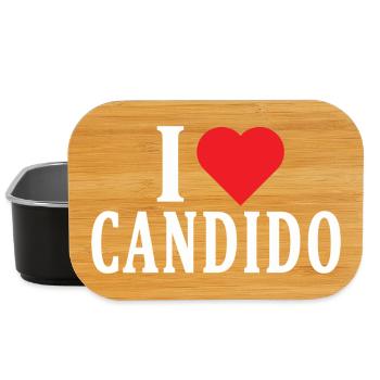 T-Shirt Ich liebe Candido T-Shirt Geschenkidee - Lunch Box - Schwarz - Vorne