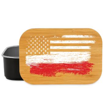 Brushed U.S. Flag Art - Lunch Box - black - Front