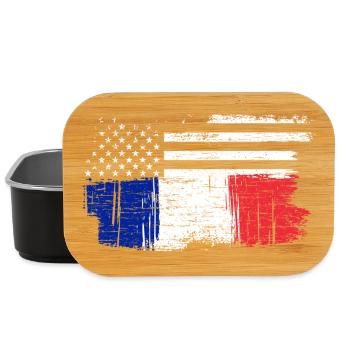 Brush Flag Fusion Stars and Tricolour - Lunch Box - black - Front