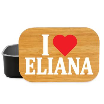 T-Shirt Ich liebe Eliana T-Shirt Geschenkidee - Lunch Box - Schwarz - Vorne