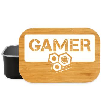 Icône Gamer Gears Logo icône Bouclier graphique - Boîte à goûter - noir - Devant