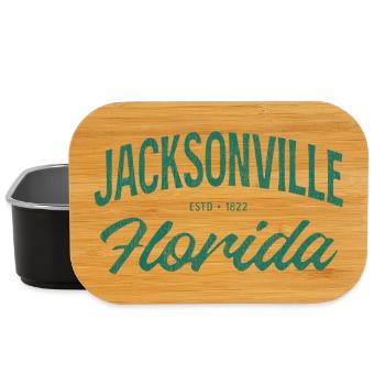 Jacksonville, Floride, écriture vintage - Boîte à goûter - noir - Devant