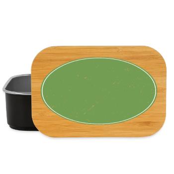 Ovaler Background schmutzig grün - Lunch Box - Schwarz - Vorne