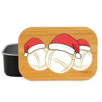 Boule Santa Tenue de pétanque pour Bouler pour boules - Boîte à goûter - noir - Devant