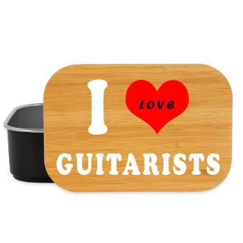 J'adore les guitaristes - Boîte à goûter - noir - Devant