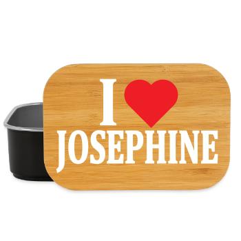 t-shirt I love Josephine t-shirt gift idea - Lunch Box - black - Front