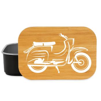 simson schwalbe Grafik freunde symbol icon Logo - Lunch Box - Schwarz - Vorne