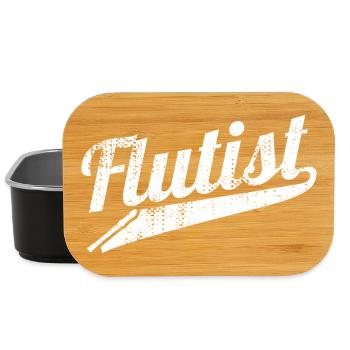 Funny Flutist - Lunch Box - black - Front