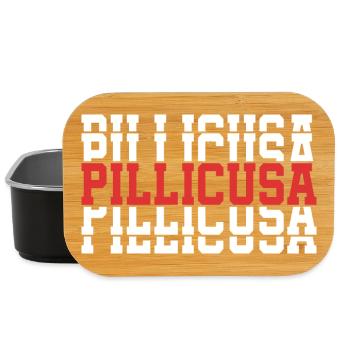 T-Shirt Pillicusa T-Shirt Gift Stacked Text - Lunch Box - black - Front