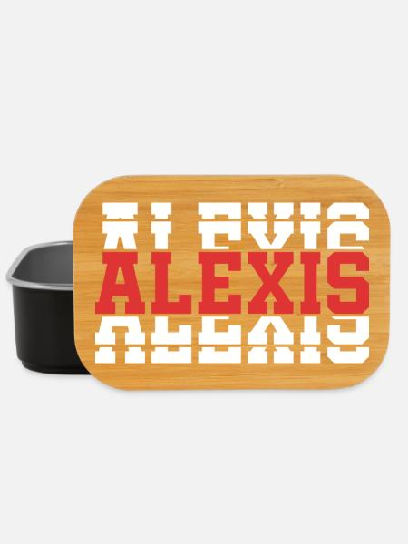 Alexis t-shirt t-shirt idée cadeau texte empilé - Boîte à goûter - noir
