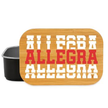 Cheerful t-shirt t-shirt gift idea stacked text - Lunch Box - black - Front