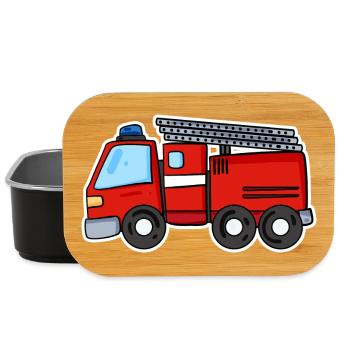 Fire Truck - Lunch Box - black - Front