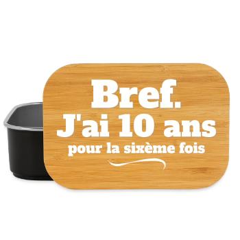 anniversaire 60 ans, 60 ANS, j'ai 60 ans - Boîte à goûter - noir - Devant