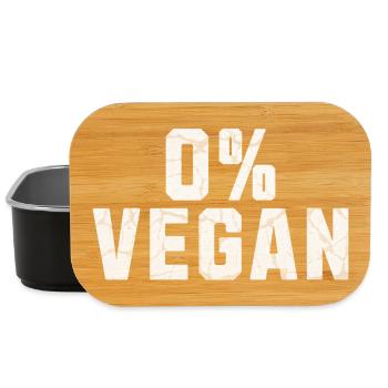 0% Vegan - Lunch Box - black - Front