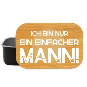 Ich bin nur ein einfacher Mann - Lunch Box - Schwarz - Vorne