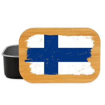 Drapeau finlandais de la Croix nordique - Boîte à goûter - noir - Devant