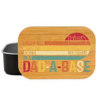 Retro Car Dad Joke T-Shirt Design - Lunch Box - black - Front