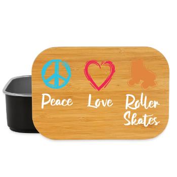 Frieden Liebe Rollerskates - Lunch Box - Schwarz - Vorne