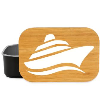 Silhouette minimaliste croisière croisière - Boîte à goûter - noir - Devant