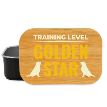 Niveau de formation Golden Star Golden Retriever Design - Boîte à goûter - noir - Devant