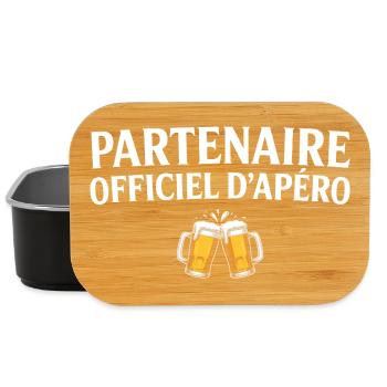 Duo Offizieller Partner Apéro Paar Humor Apéro - Lunch Box - Schwarz - Vorne