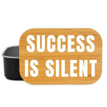 Success Is Silent Discipline Focus Mindset Quote - Lunch Box - black - Front