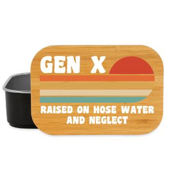 Gen X - Aufgewachsen mit Schlauchwasser und Vernachlässigung - Lunch Box - Schwarz - Vorne