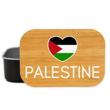 I love Palestine, heart Palestine - Lunch Box - black - Front