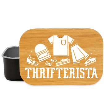 Thrift Shop Thrifterista Love Thrifting - Lunch Box - Schwarz - Vorne