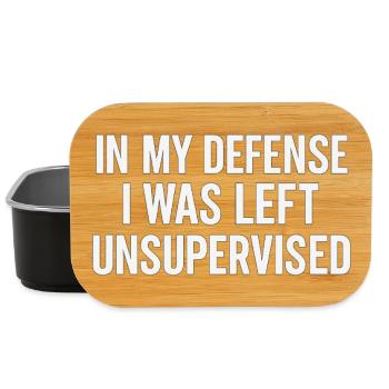Unsupervised Mischief – Lustiges Ausreden - Lunch Box - Schwarz - Vorne