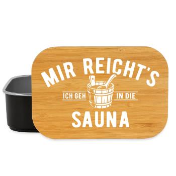 Mir reicht's ich geh in die Sauna - Spruch - Lunch Box - Schwarz - Vorne