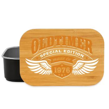 Oldtimer Modell 1976 | Geburtstag Geschenk Cap - Lunch Box - Schwarz - Vorne