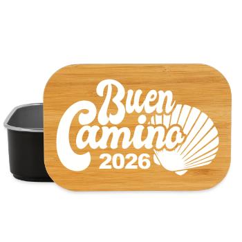 Buen Camino 2026 | Chemin de Saint-Jacques, Pèlerins, Santiago - Boîte à goûter - noir - Devant