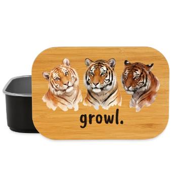 Rugissement de tigre Rugissement drôle de tigre pour Tigerliebha - Boîte à goûter - noir - Devant