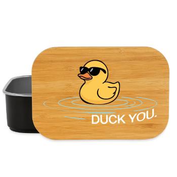 Duck You – Fuck You Saying Duck - Lunch Box - black - Front