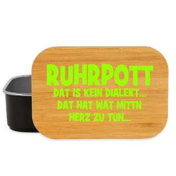 Ruhrpott - Dat hat wat mittn Herz zu tun - Lunch Box - Schwarz - Vorne
