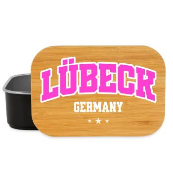 Lübeck Germany Stadt Statement Typo - Lunch Box - Schwarz - Vorne