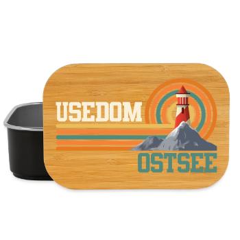 Île USEDOM MER BALTIQUE Vacances Phare Drôle - Boîte à goûter - noir - Devant