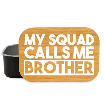 Mein Team nennt mich Bruder, Bruderschaft, Familie, Bruder - Lunch Box - Schwarz - Vorne