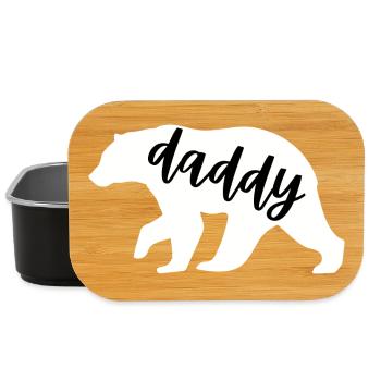 Papa Ours - Adorable association familiale & Fête des pères - Boîte à goûter - noir - Devant