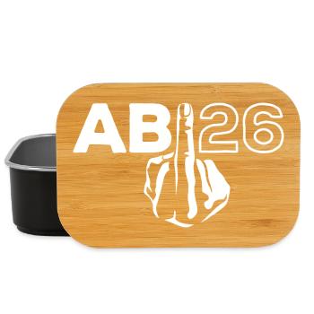 ABI 2026 Mittelfinger Abitur - Geschenk - Lunch Box - Schwarz - Vorne