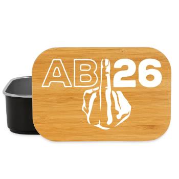 ABI 2026 Mittelfinger Abitur - Geschenk - Lunch Box - Schwarz - Vorne