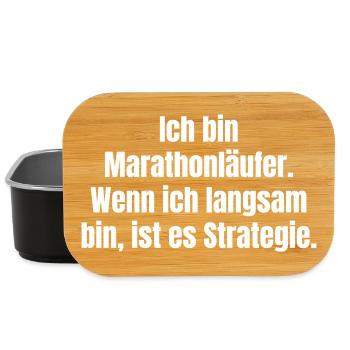 Marathon Runner Strategy: Patience as a Tactic - Lunch Box - black - Front