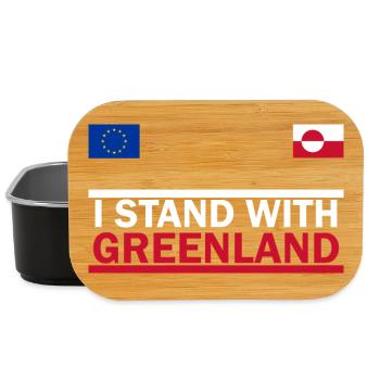 Ich stehe zu Grönland - Lunch Box - Schwarz - Vorne