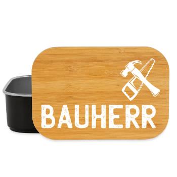 Bauherr DIY Werkzeug Emblem - Lunch Box - Schwarz - Vorne