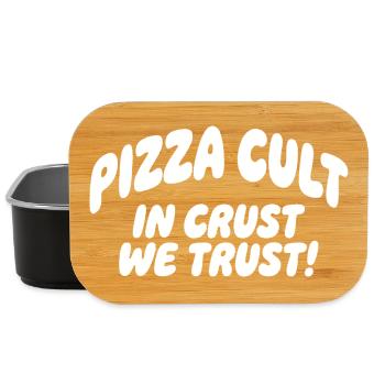 Pizza Cult in Crust We Trust - Lunch Box - Schwarz - Vorne