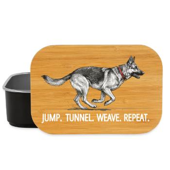 Répétition du tunnel de saut du berger allemand Agility - Boîte à goûter - noir - Devant