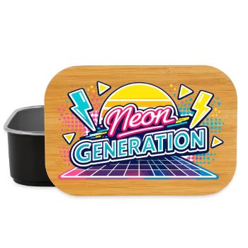 Neon Generation Retro-Vibe - Lunch Box - Schwarz - Vorne