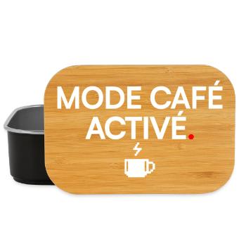 MODE CAFÉ ACTIVÉ | Humour café - Boîte à goûter - noir - Devant